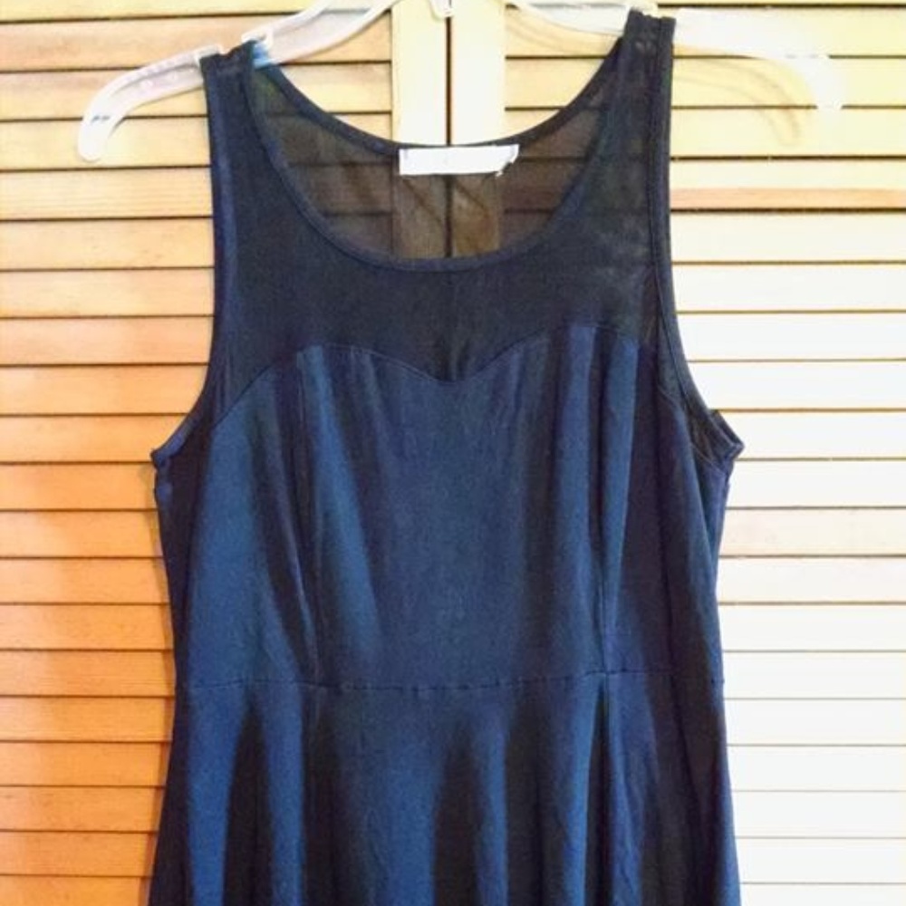 MinkPink black mesh top mini vintage